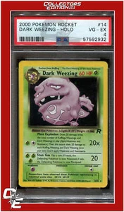 Team Rocket 14 Dark Weezing Holo PSA 4 - Picture 1 of 2
