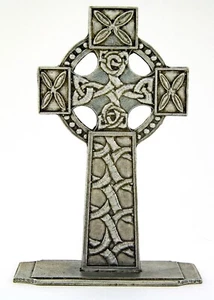 CarpenTree Trinity Kreuz Guss Zinn freistehende Tischplatte Design 5" - Bild 1 von 6