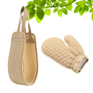 2 PCS Back Brush Bath Gloves Scrubbing Gloves Exfoliating Gloves - Picture 1 of 12