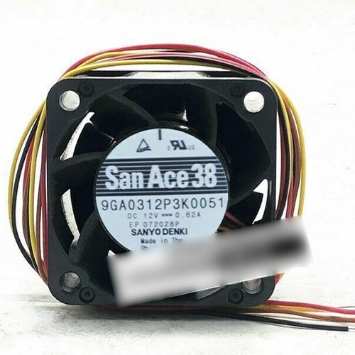 Ventola di raffreddamento per server SANYO DENKI 9GA0312P3K0031 San Ace 38 DC 12V 0,62A 38x38x28mm  7