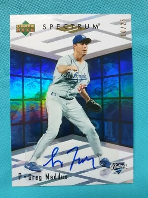 2007 UD SPECTRUM GREG MADDUX 10/25 AUTO SEASON RETROSPECTRUM SIGNATURES A2 - Image 1 of 4