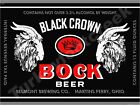 Black Crown Bock Beer Bottle Label Metal Sign 3 Sizes to Choose From