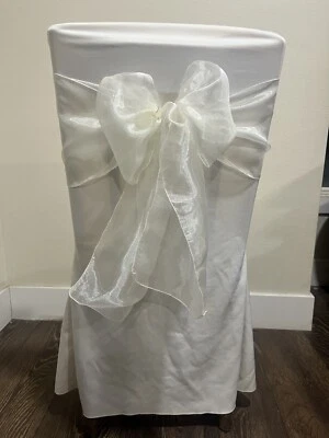 Пояс для стула органза слоновая кость - Изображение 1 из 3