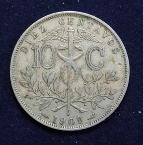 Moneta 10 dieci centesimi 1909 Bolivia rame nichel KM# 174,3 - Foto 1 di 4