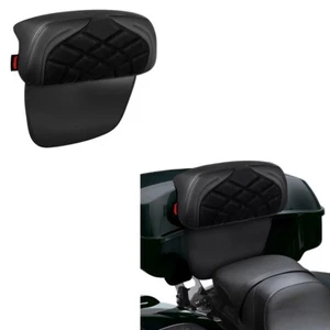 Black Stitch Chopped Tour Pak Backrest Pad For Harley Ultra Limited FLHTK 14-24  - Imagen 1 de 6