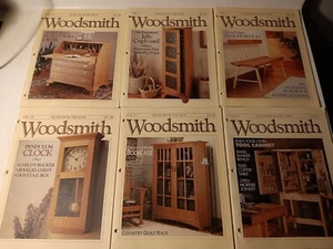 Woodsmith Magazines Lot of 6 Issues 86-91 Volume 15 Vintage Wood Working DIY - Imagen 1 de 4