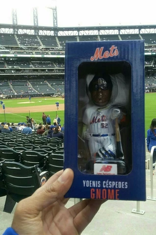 New York Mets Yoenis Cespedes Garden Gnome New Mint in Box 5/5/18 CitiField LMTD Cover