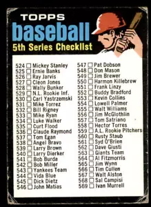 1971 Topps #499 Checklist 524-643 - Picture 1 of 2