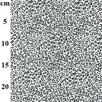 Cotton Fabric - Black & White Small Animal Print - Craft Fabric Material Metre - Image 1 of 2