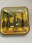 Vintage Italian Wall / Table Bowl Dish Hand Painted Scene Vineyards Signed 6” Sq