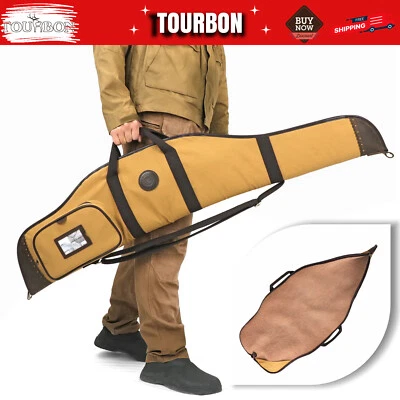 Estuche para rifle de caza 48" suave acolchado mira telescópica cubierta pistola bolsa de transporte munición bolsillo-TURBON Foto 1 de 4