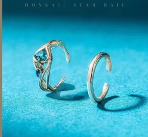 Honkai: Star Rail Cosplay Aventurine Impression Theme Series Ring Set Adjustable - Picture 1 of 4