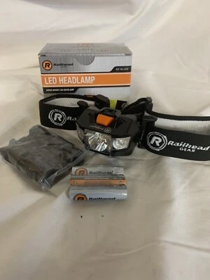 Railhead Gear Headlamp 150 Lumen, 164 Ft Beam Distance KE-HL100 W/hard Hat Clips - Image 1 of 3