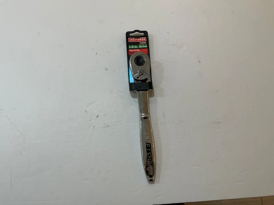 NOS Craftsman 1/2" drive thin profile fully polished ratchet 44996 VT USA made - Image 1 of 4