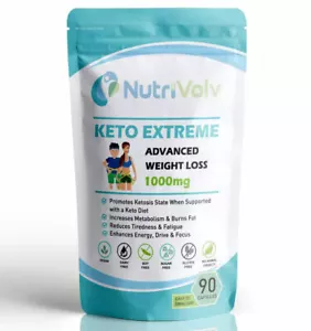 Keto Extreme - 90 Capsules Strongest Keto Metabolic Ketosis & Green Tea Extract - Picture 1 of 8