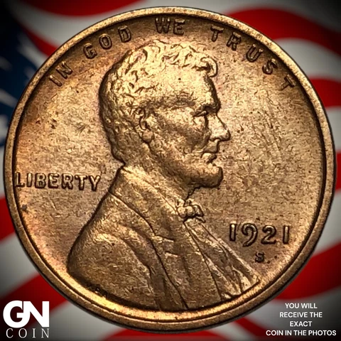 1921 S Lincoln Cent Wheat Penny  Q3758 Cover