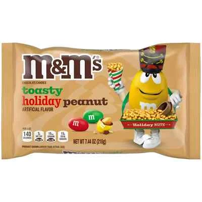 M&M's Toasty Holiday Peanut Chocolate Christmas Candy - 7.44 oz Bag - Image 1 of 4