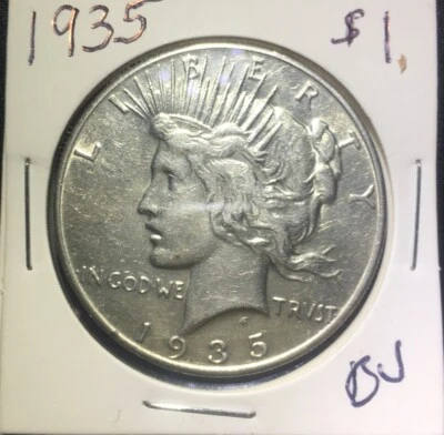 1935 P Peace Silver Dollar Gem BU Uncirculated $1 Dollar  Quality Authentic coin - Image 1 of 4