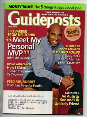 Guideposts Magazine April 2008 Tiki Barber New York Giants Virginia Cavaliers - Image 1 of 4