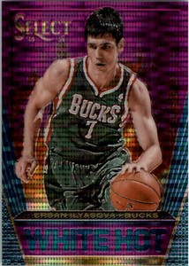 2013-14 Select White Hot Prizms Purple Basketball Card #25 Ersan Ilyasova /99