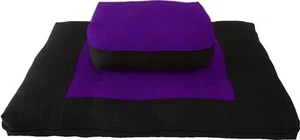 Zafu Zabuton Meditación Yoga Postura Ejercicio Cojines, Estera Púrpura/Negro - Imagen 1 de 2