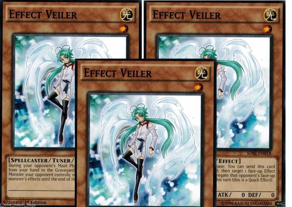 Tarjetas Yugioh Effect Veiler 1st SDSE-EN018 / YS17 / LEHD X 3 como nuevas NUEVAS Foto 1 de 1
