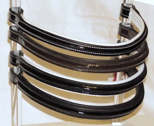  FSS Comfort Padded SHINEY PATENT GLOSS German Leather Straight Browband 4Bridle - Picture 1 of 3