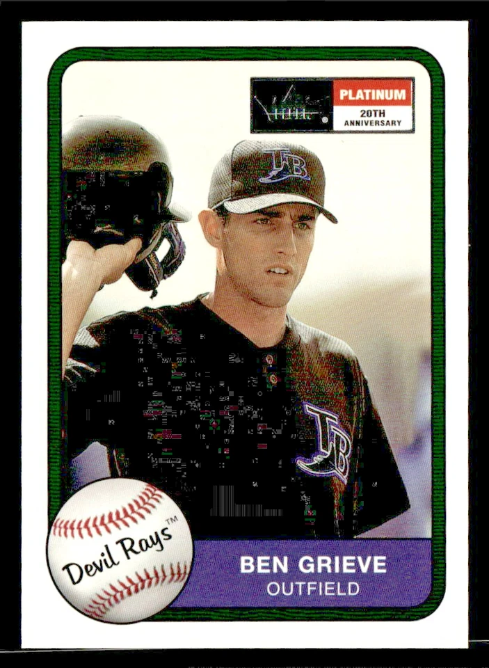2001 FLEER PLATINUM EDITION FOIL PARALLEL #120 BEN GRIEVE RAYS SP #/201 - Image 1 of 2