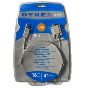 Dynex USB to Serial Adapter 16 inch plug New - Picture 1 of 2