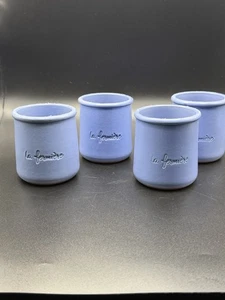 4 La Fermiere Terra Cotta French Yogurt Pots - Color Periwinkle Blue - Picture 1 of 11