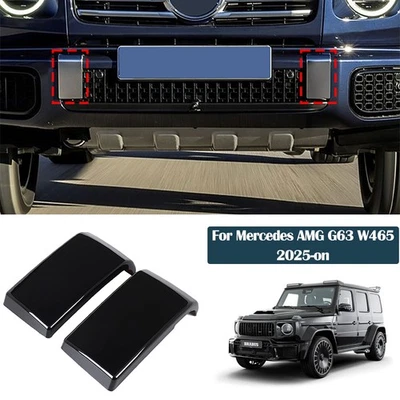 Front Bumper Guards Cover Trim For Mercedes Benz 2025+ W465 AMG G63 Gloss Black Foto 1 de 4