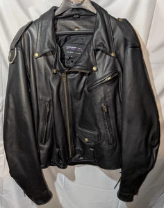 Protech Jacke schwarz Performance Leder Herren XL Mantel Radfahren Motorradfahren - Bild 1 von 11