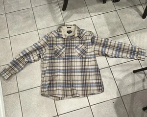 Pendleton The Original Board Shirt Mens XL  Brown  Blue Plaid Wool Lined - Picture 1 of 9
