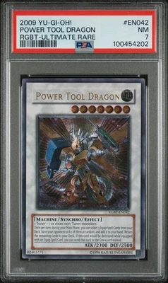 2009 YUGIOH RGBT-EN042 POWER TOOL DRAGON ULTIMATE RARE PSA 7 NM #100454202 - Image 1 of 2