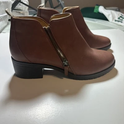 NUEVO SIN ETIQUETAS Hush Puppies Hadley Marrón Botines Mujer’s 11 Resistente al Agua Cremallera  Foto 1 de 4