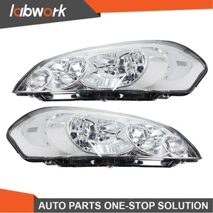 Labwork Headlight For Chevy Impala 2006-2013 Halogen Chrome Pair Left+Right Side - Picture 1 of 18