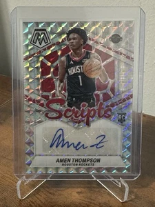 AMEN THOMPSON 2023-24 PANINI MOSAIC ROOKIE SCRIPTS #RS-AMN RC AUTO - Imagen 1 de 4