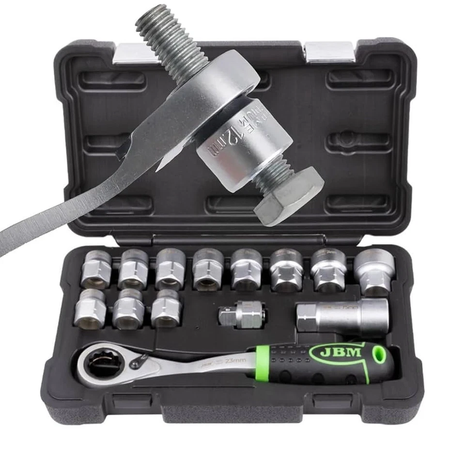 KIT UTENSILI CRICCHETTO GO-THROUGH JBM DA 14 PEZZI 54090 - Imagen 1 de 4