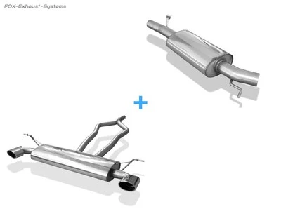 Дуплексная полная система от Cat VW Touareg 7 л 3,2 V6 3,0 TDI V6 140x90 мм угловая - Изображение 1 из 3