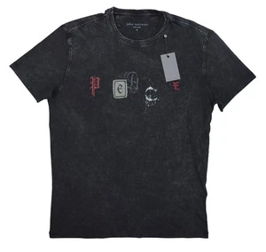 John Varvatos Crew Neck Short Sleeve Graphic Men's Fashion T-Shirt M NWT Black - Picture 1 of 2