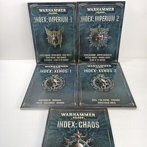 Warhammer 40,000 Bundle Index Xenos 1 &2, Imperium 1 & 2 + Chaos Very Good Cond.