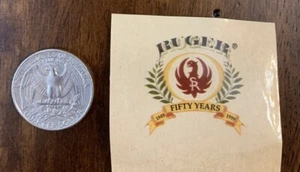 Round 1” Diameter Transparent/clear Ruger Fifty Years Sticker Roll - Picture 1 of 6