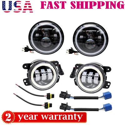 Faro LED halo DRL y luces antiniebla de 4 pulgadas para Hummer H2 H3 H3T 2006~2010 Foto 1 de 4