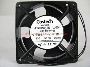 For 1pc COSTECH A12B23HTS W00 Lead type Aluminum frame fan 230V 20/18W 120*38mm - Bild 1 von 2