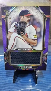 2024 Topps Triple Threads Single Jumbo Relic Amethyst Spencer Strider /36 Braves - Picture 1 of 3