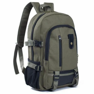 Mochila De Lona Para Hombre Bolsa De Viaje Moda Deportiva De Colección Escolar Informal - Imagen 1 de 14