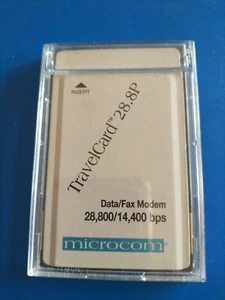 Vintage Data Fax Modem Travel Card 28.8P Microcom Working Tested - Picture 1 of 2