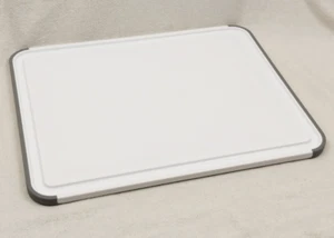 Classic Plastic Cutting Board with Perimeter Trench and Non Slip Edges - Picture 1 of 2