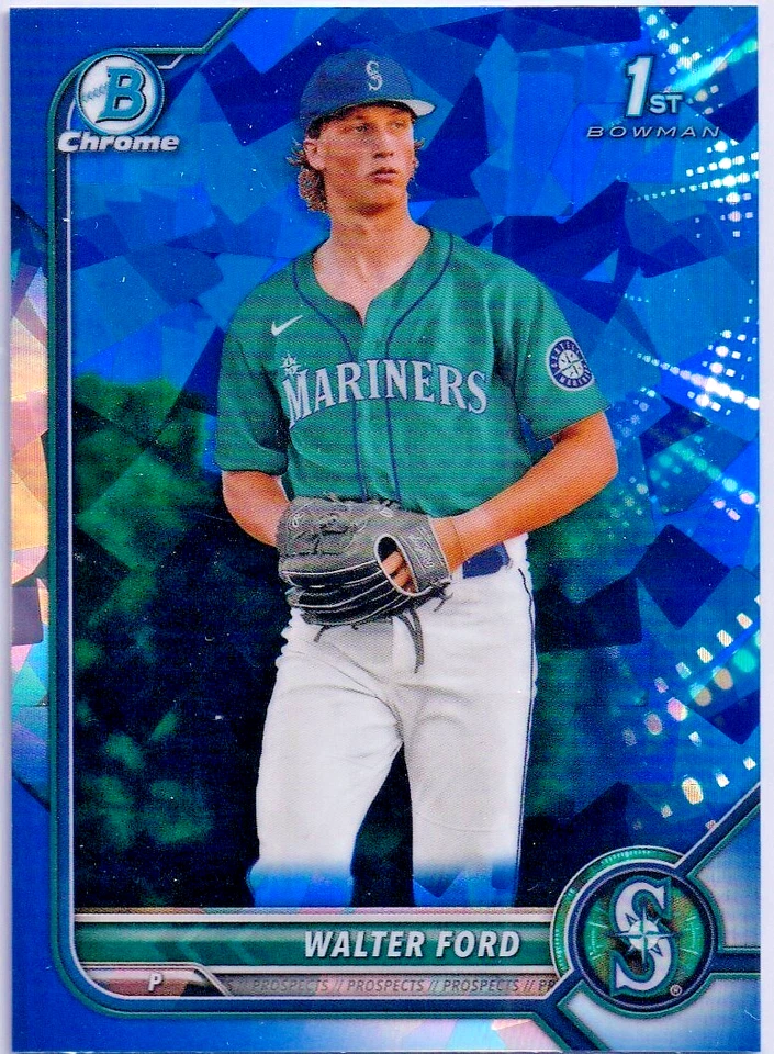 2022 Bowman Chrome WALTER FORD RC BLUE Saphire!!! Mariners - Image 1 of 1