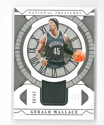 Camiseta deportiva 2021-22 Panini National Treasures GERALD WALLACE Timeless Materials 34/99 Foto 1 de 2